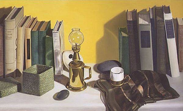 Lamp and Books